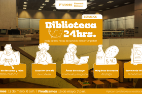 Conoce lo que la Biblioteca 24 Horas te ofrece 