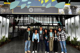 Grupo de estudiantes de Utadeo en Corferias