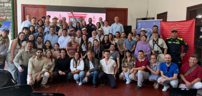 grupo de participantes del ‘Primer Encuentro de Arquitectura Patrimonial en Salamina’ 